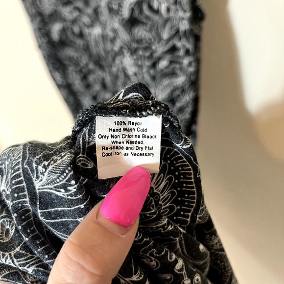 River Floral Pattern Midi Dress  Size S Laganlook Boho Hippie - Picture 8 of 10